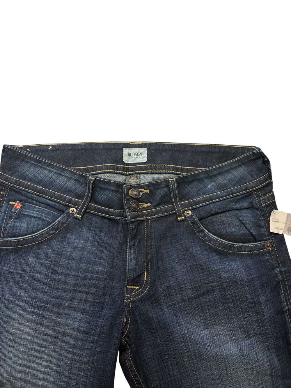 Hudson Jeans Supermodel Signature Jeans Size 31 LONG Dark Wash Elm Low Rise NWT - Picture 3 of 10